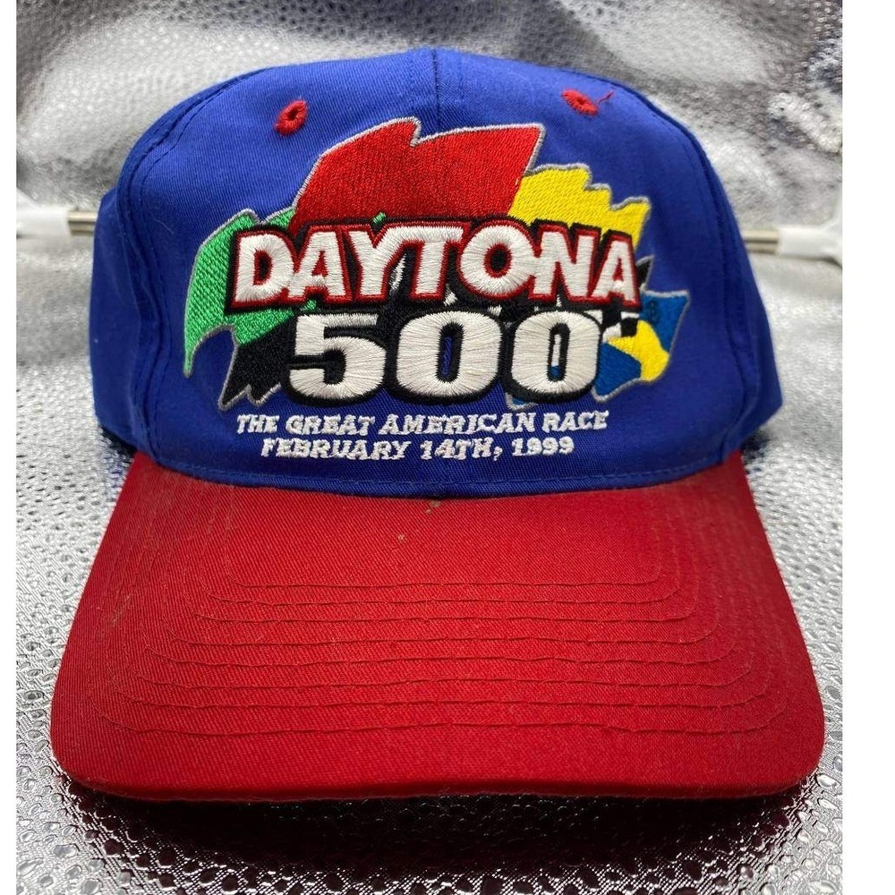 Vintage CFS Daytona 500 Hat‎ Mens OSFA Blue Red Snapback 1999 NASCAR Racing Cap